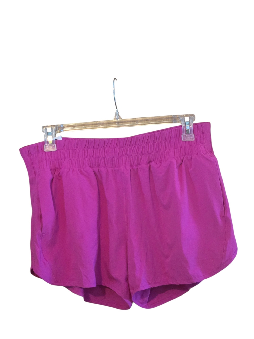 Member's Mark Women's XL 4-Way Stretch Motion Shorts Fuchsia Pink 4" Inseam NWT